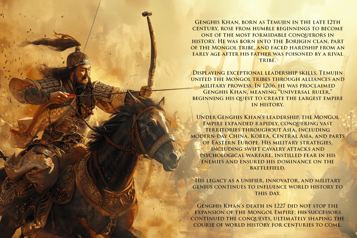 2023 Legendary Warriors Genghis Kahn Colorized 1 oz Silver Coin