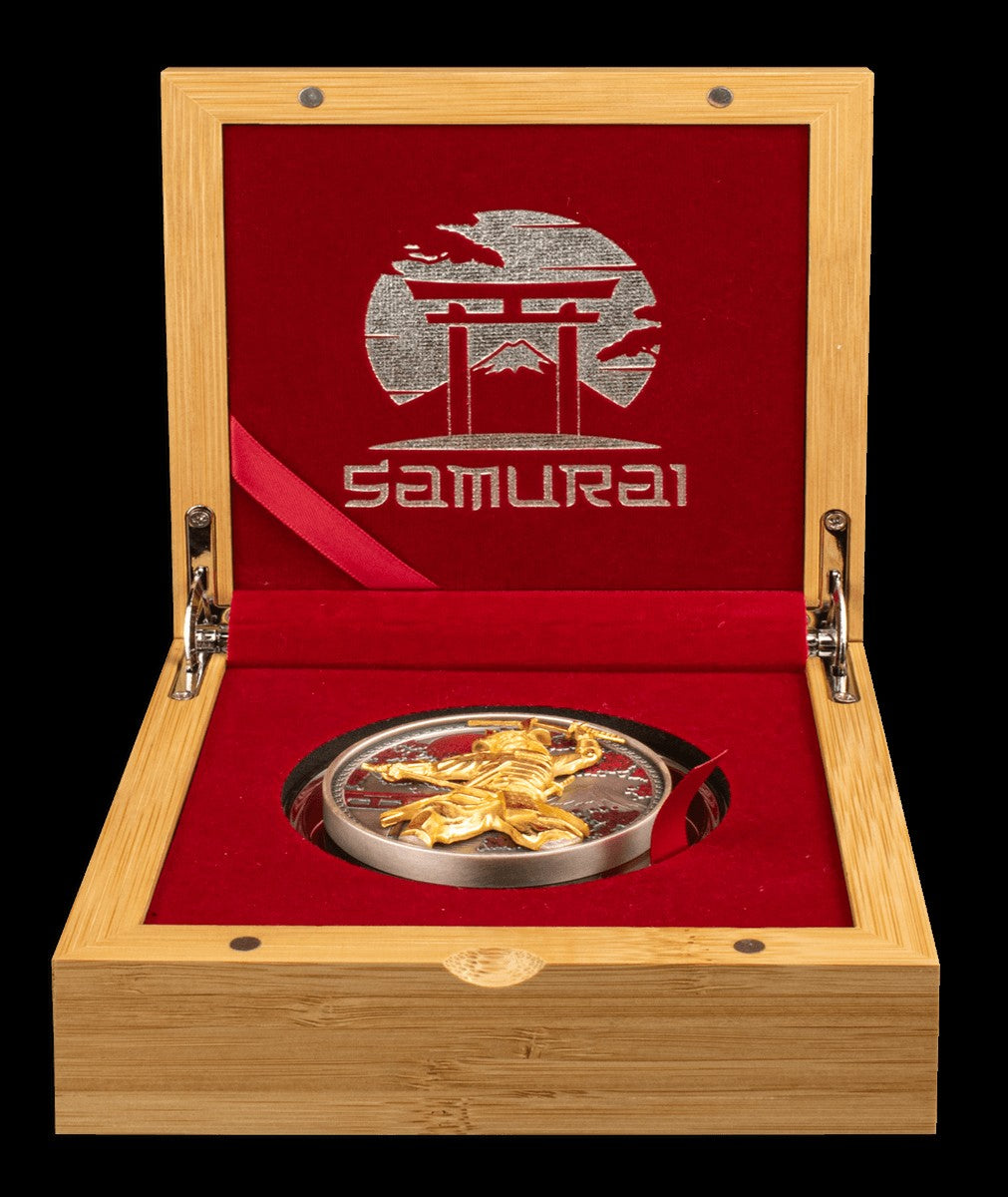 2024 Samurai 5 oz .999 Silver Coin w/24K Gold Relief