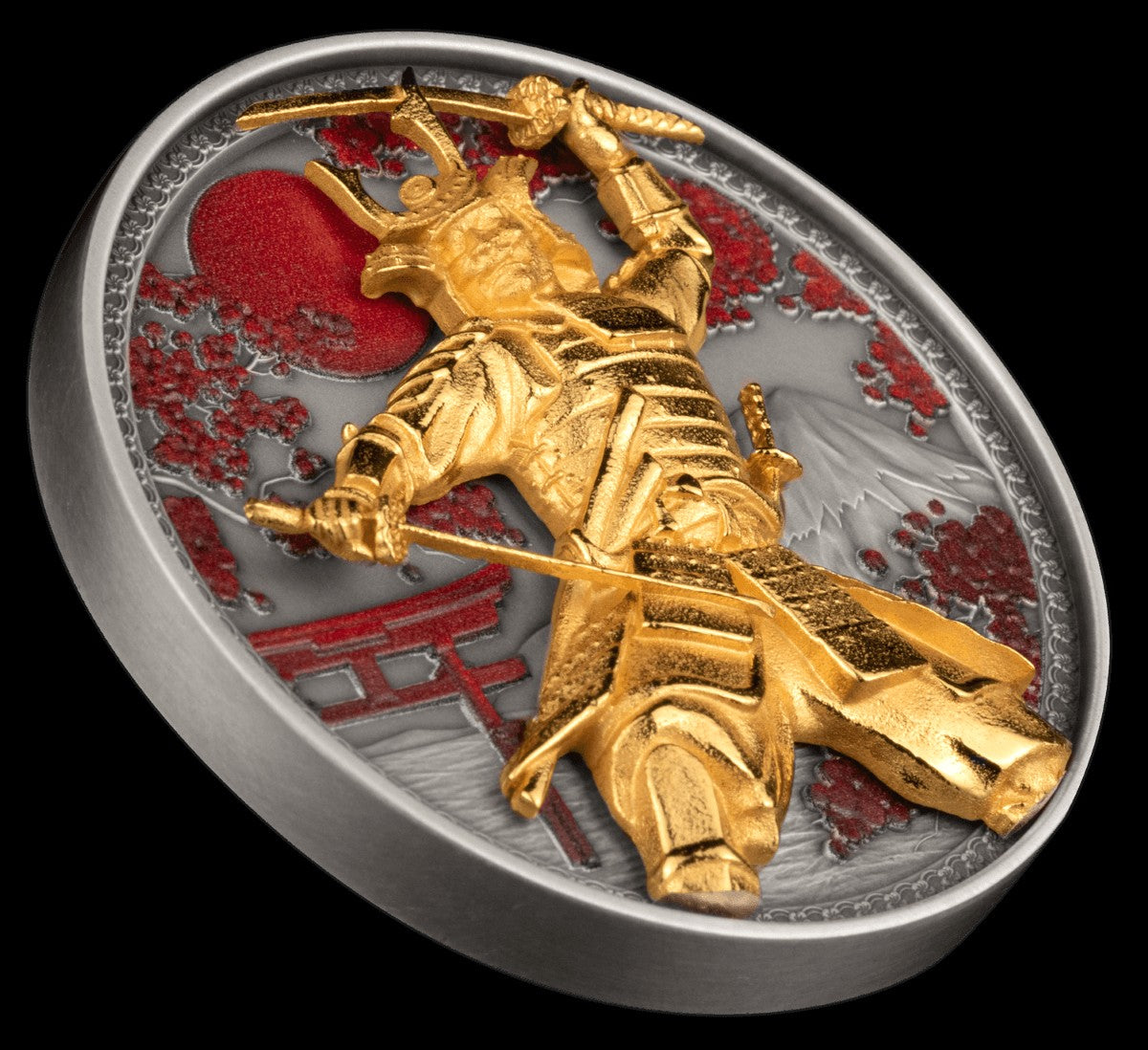 2024 Samurai 5 oz .999 Silver Coin w/24K Gold Relief