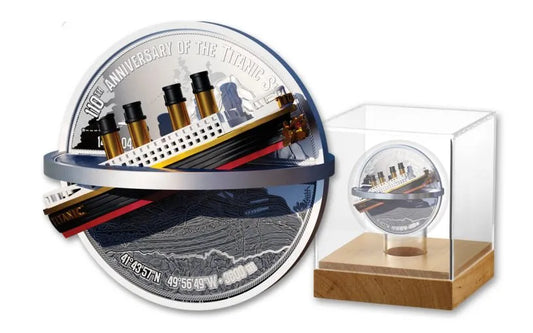 2022 Titanic 110th Anniversary 3D Shaped 2 oz .999 Silver Coin