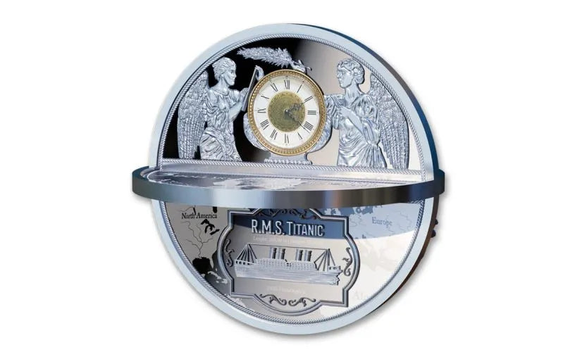 2022 Titanic 110th Anniversary 3D Shaped 2 oz .999 Silver Coin