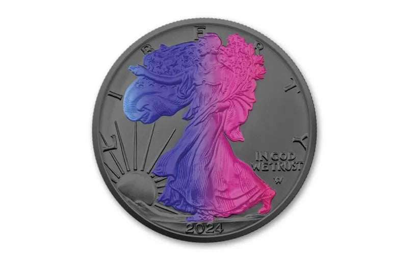 2024 American Eagle Lady Liberty Hologram & Ruthenium 1oz .999 Silver Coin