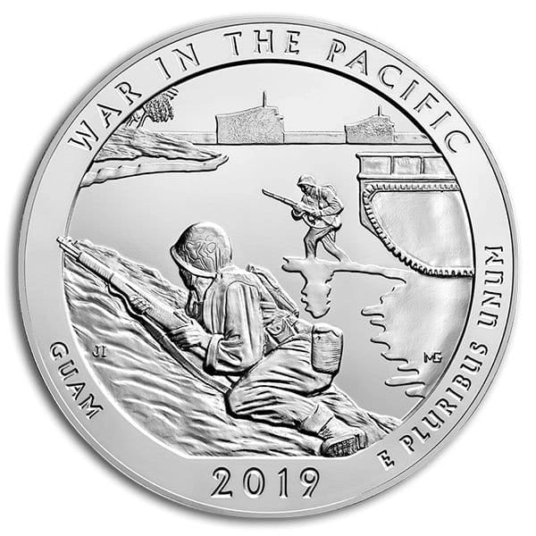 2019 America War in the Pacific 5 oz .999 Silver Coin