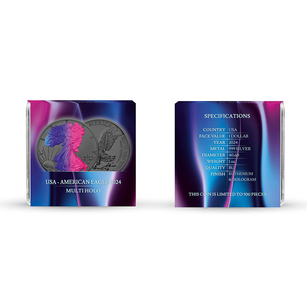 2024 American Eagle Lady Liberty Hologram & Ruthenium 1oz .999 Silver Coin