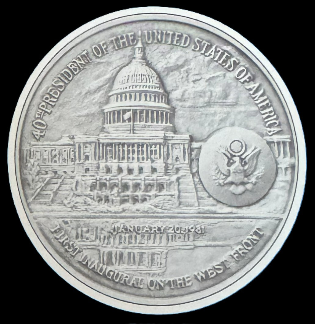 1981 Ronald Reagan Inaugural Medal 5 oz .999 Silver Coin