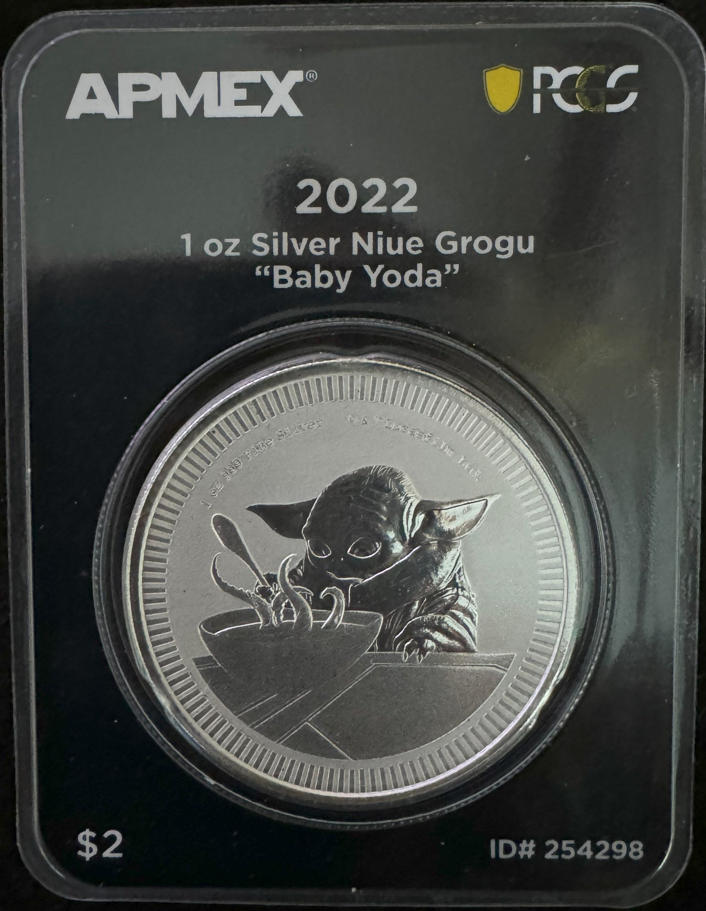 2022 Star Wars Grogu 1 oz .999 Silver Coin