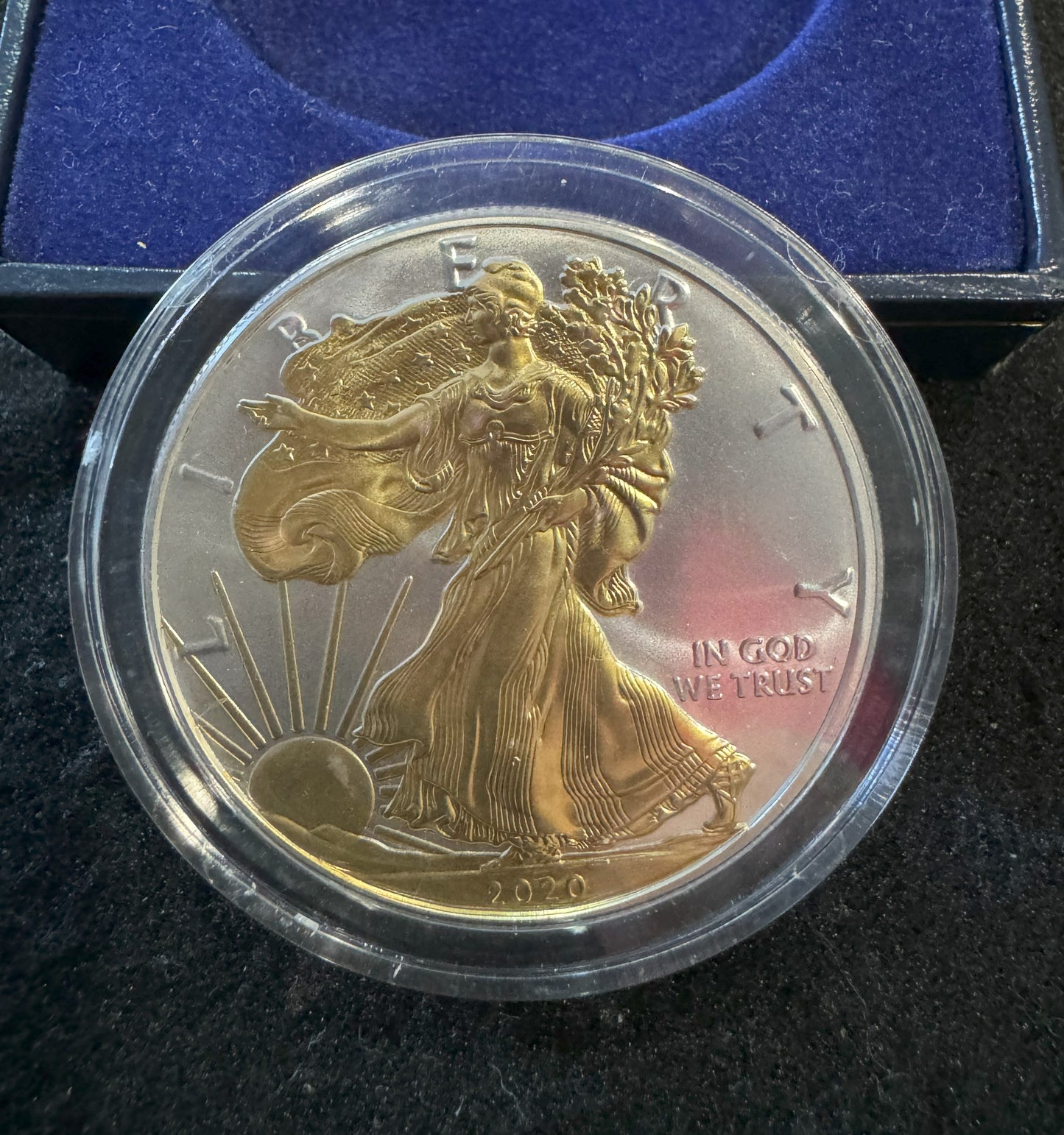 2020 American Eagle Lady Liberty 1oz .999 Silver Coin w/24k Gold Gilding