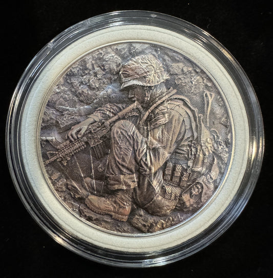 2024 American Eagle Lady Liberty Soldier Sitting 1oz .999 Silver Coin