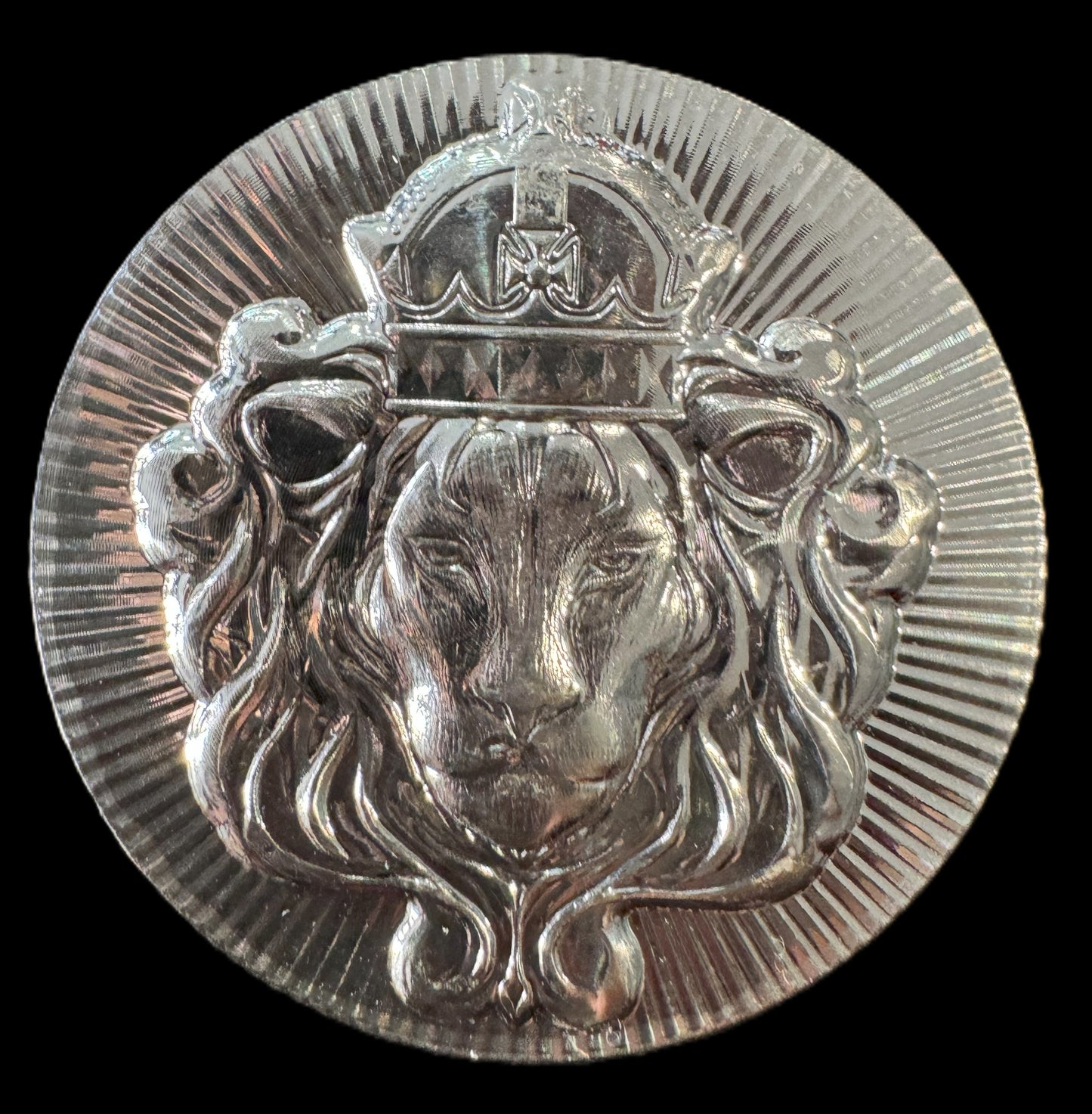 Lion Head 5 oz .999 Silver Coin