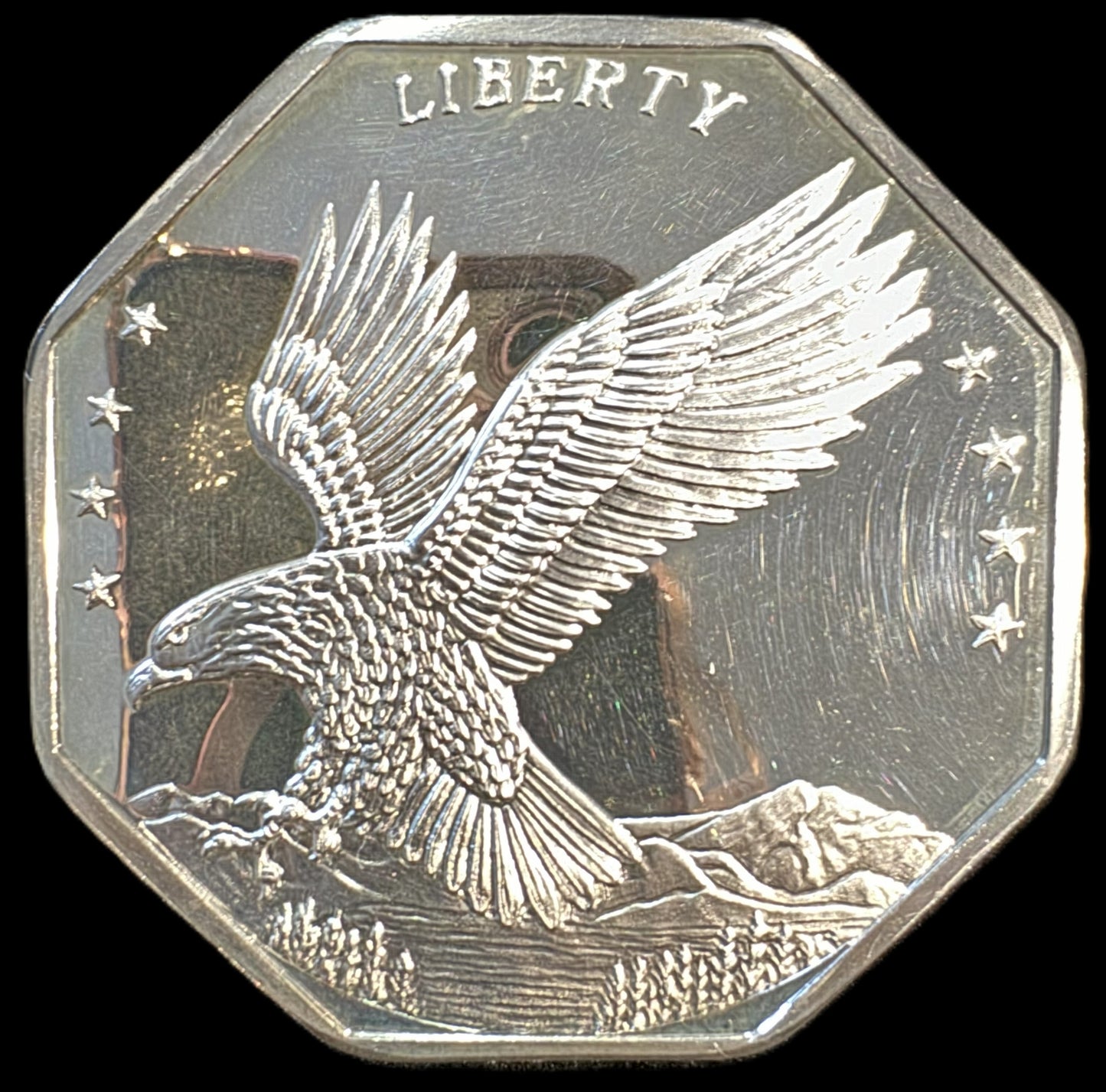 Liberty American Silver Eagle 10 oz .999 Silver Octagon