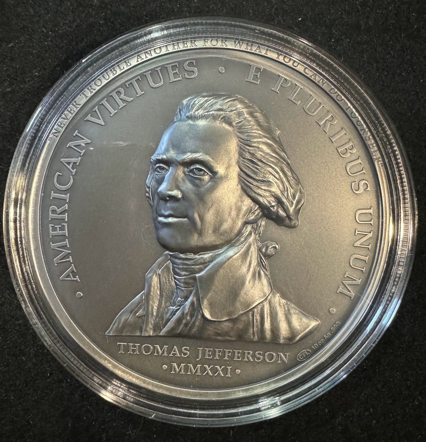 2021 Ultra High Relief American Virtues Independence 10 oz .999 Silver Coin