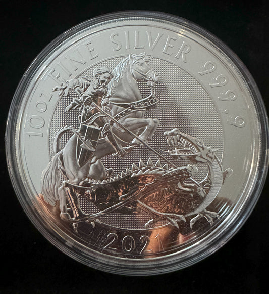 2021 British Valiant 10 oz .9999 Silver Coin