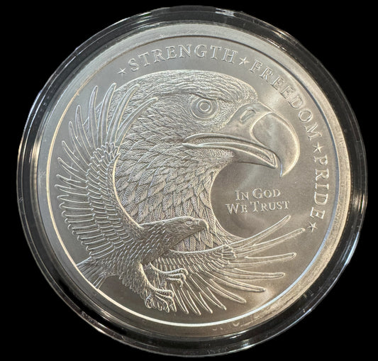 Double Eagle Strength Freedom Pride 5 oz .999 Silver Coin