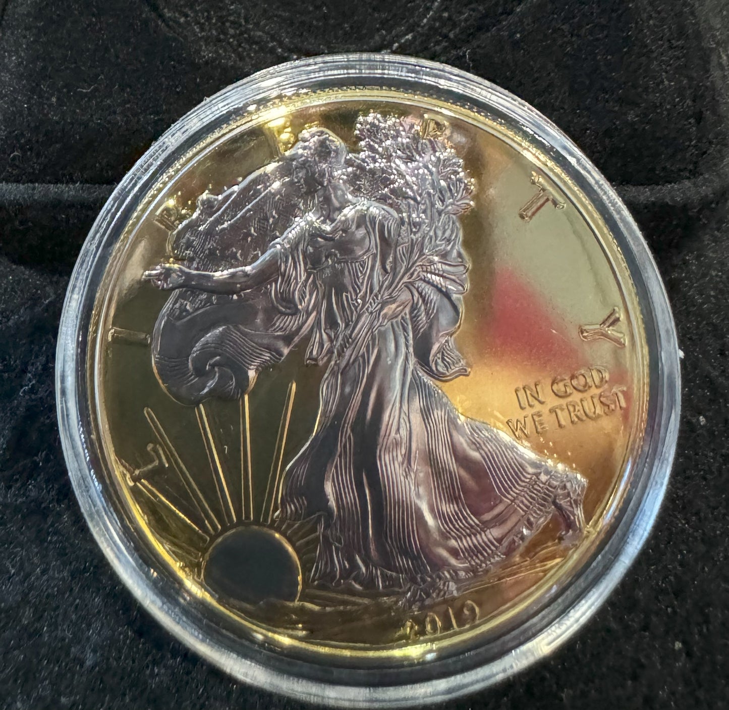 2019 American Eagle Lady Liberty 1oz .999 Silver Coin w/24k Gold Gilding