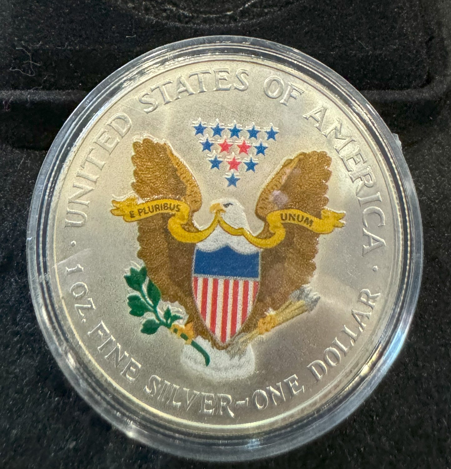 2000 American Eagle Lady Liberty Colorized American Flag 1oz .999 Silver Coin