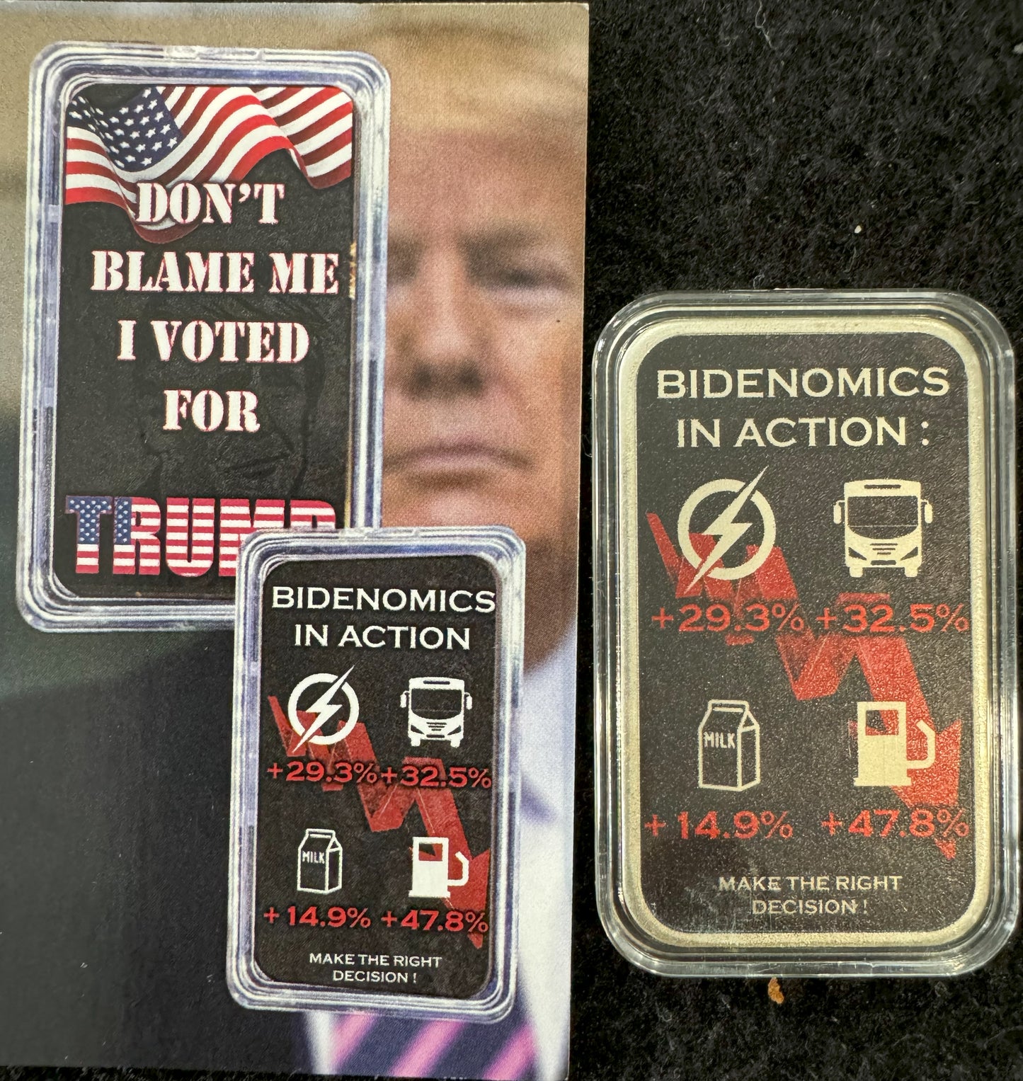 2023 Colorized Art Bar “Don't Blame Me I Voted For Trump” 1 oz .999 Silver Bar