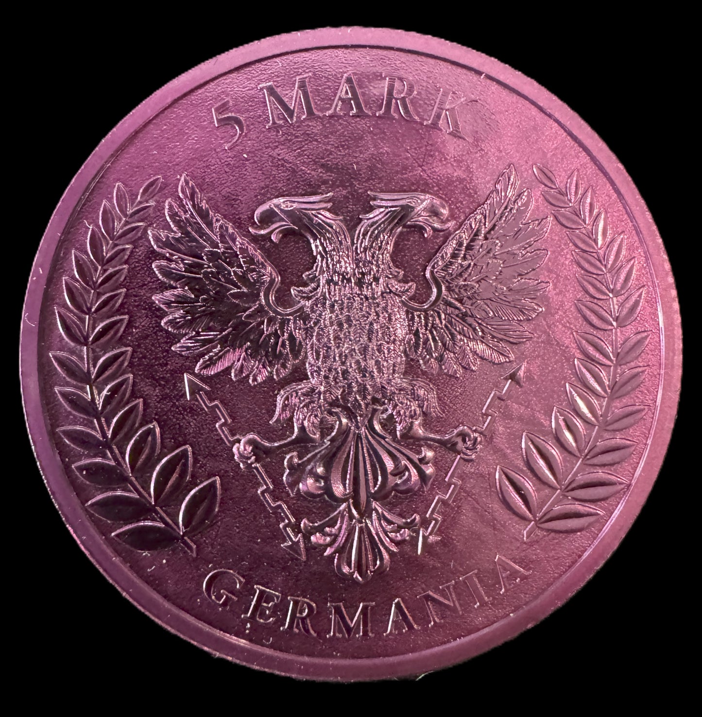 2020 Germania 1 oz .999 Silver Coin w/Ruthenium Space Pink