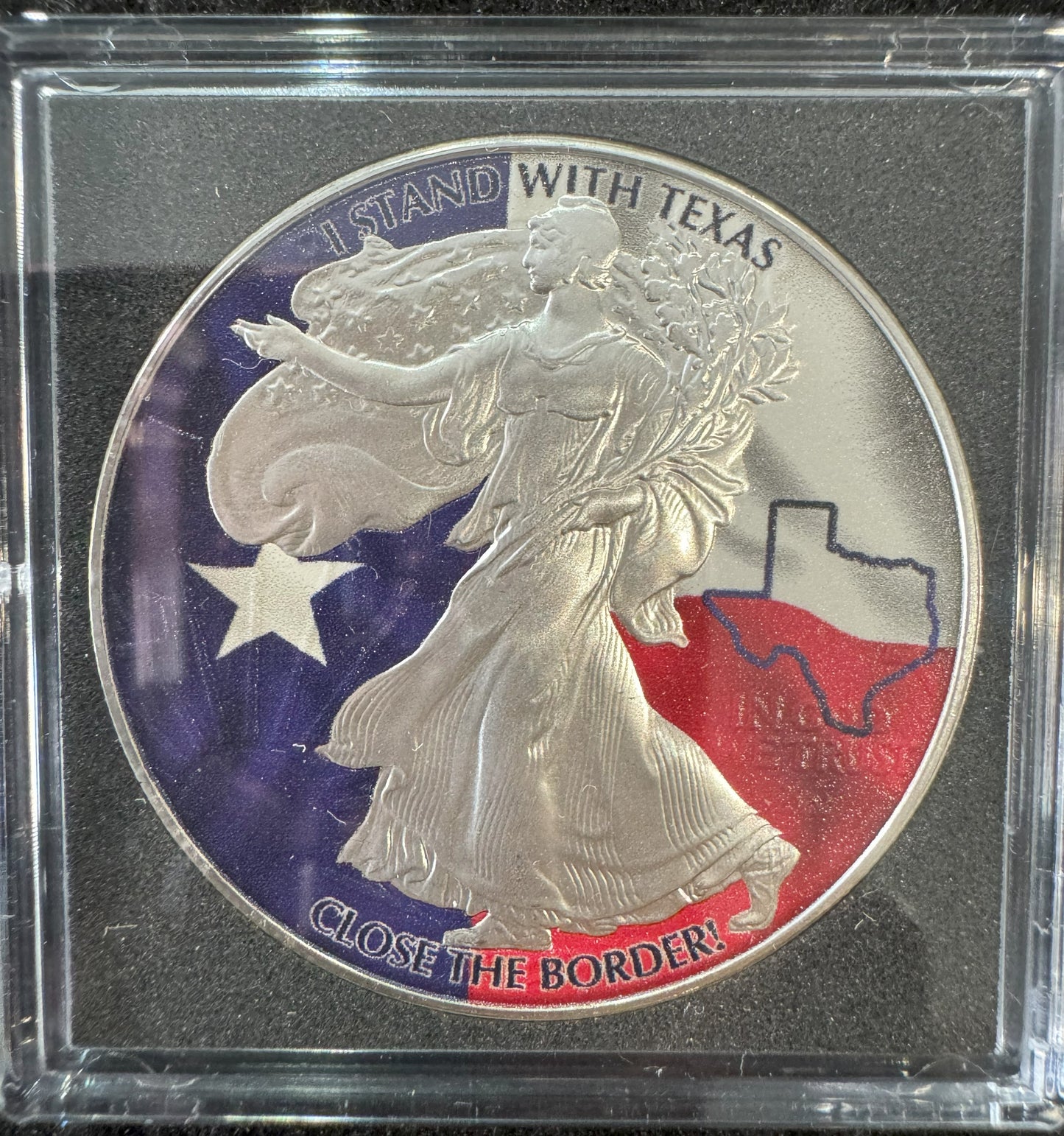 2024 American Eagle Lady Liberty I Stand with Texas 1oz .999 Silver Coin