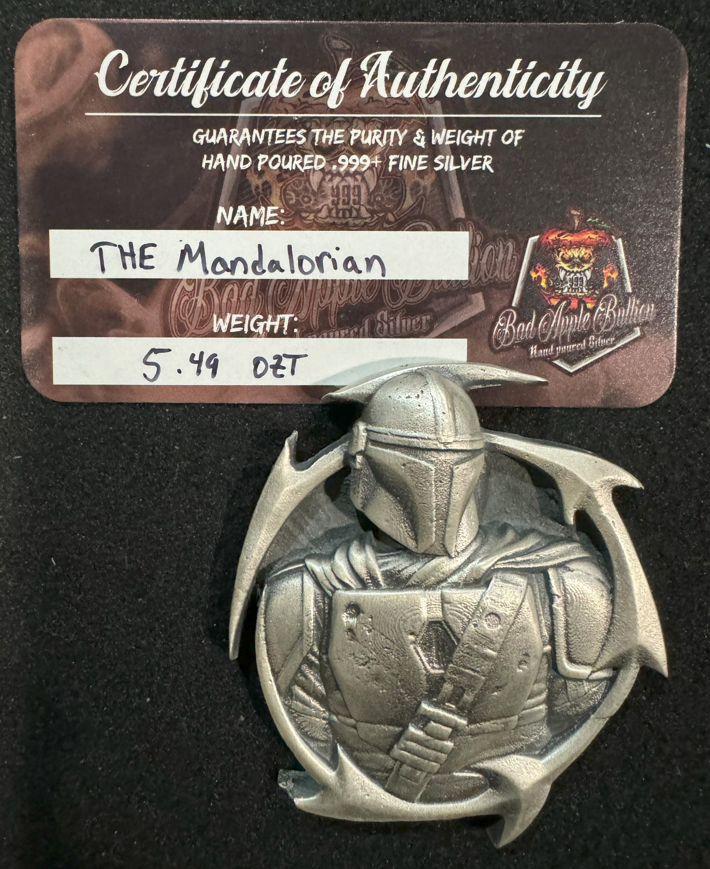 2023 Star Wars The Mandalorian 5.49 oz .999 Silver Piece