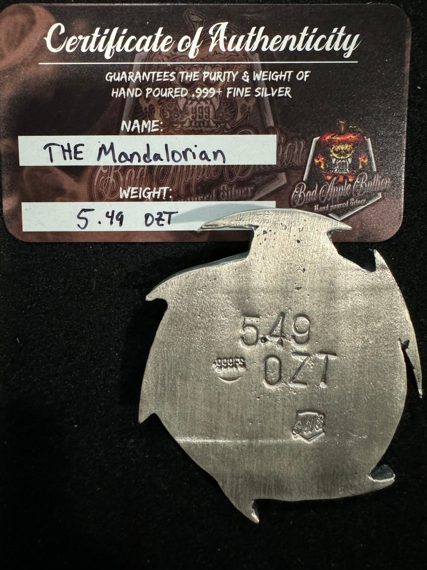 2023 Star Wars The Mandalorian 5.49 oz .999 Silver Piece