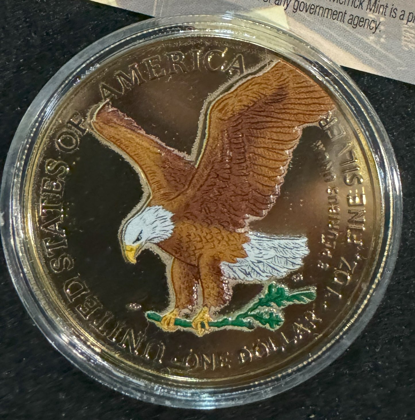 2024 American Eagle Lady Liberty US Flag 1oz .999 Silver Coin w/24k Gold Gilding