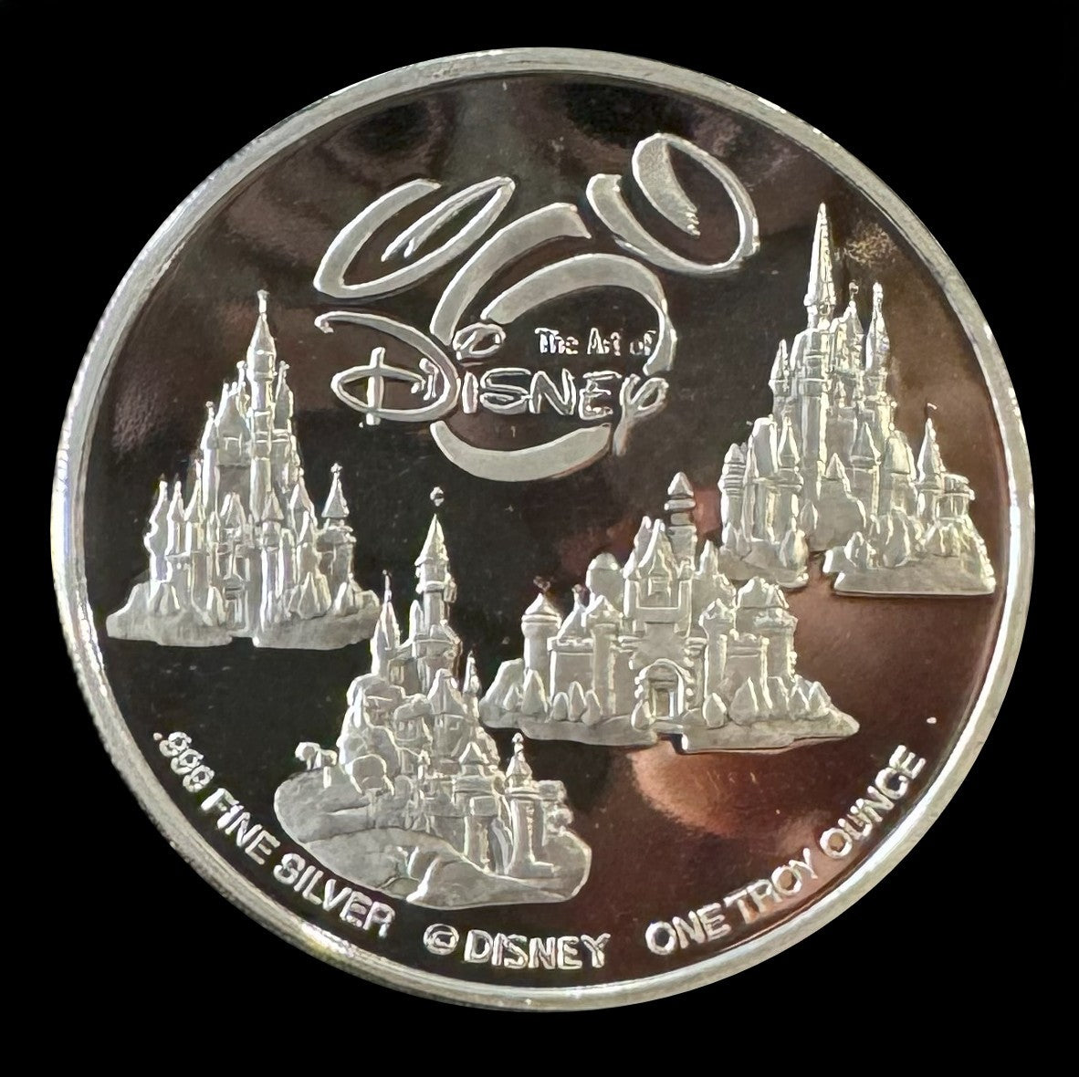 2000 "Celebrate the Future Land to Land" 1 oz .999 Silver Coin w/24K Gold Relief