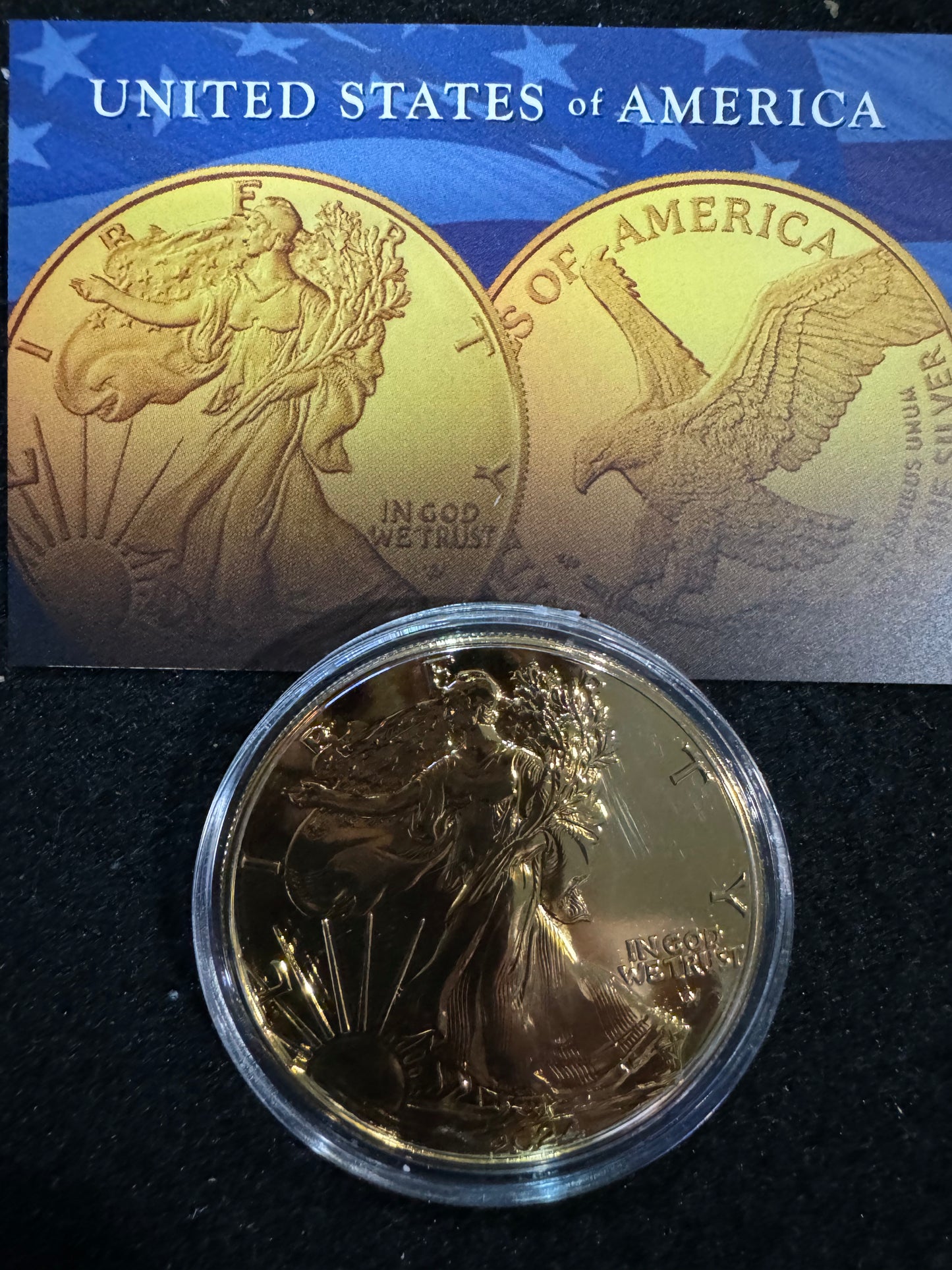 2024 American Eagle Lady Liberty Gold 1oz .999 Silver Coin w24k Gold Gilding