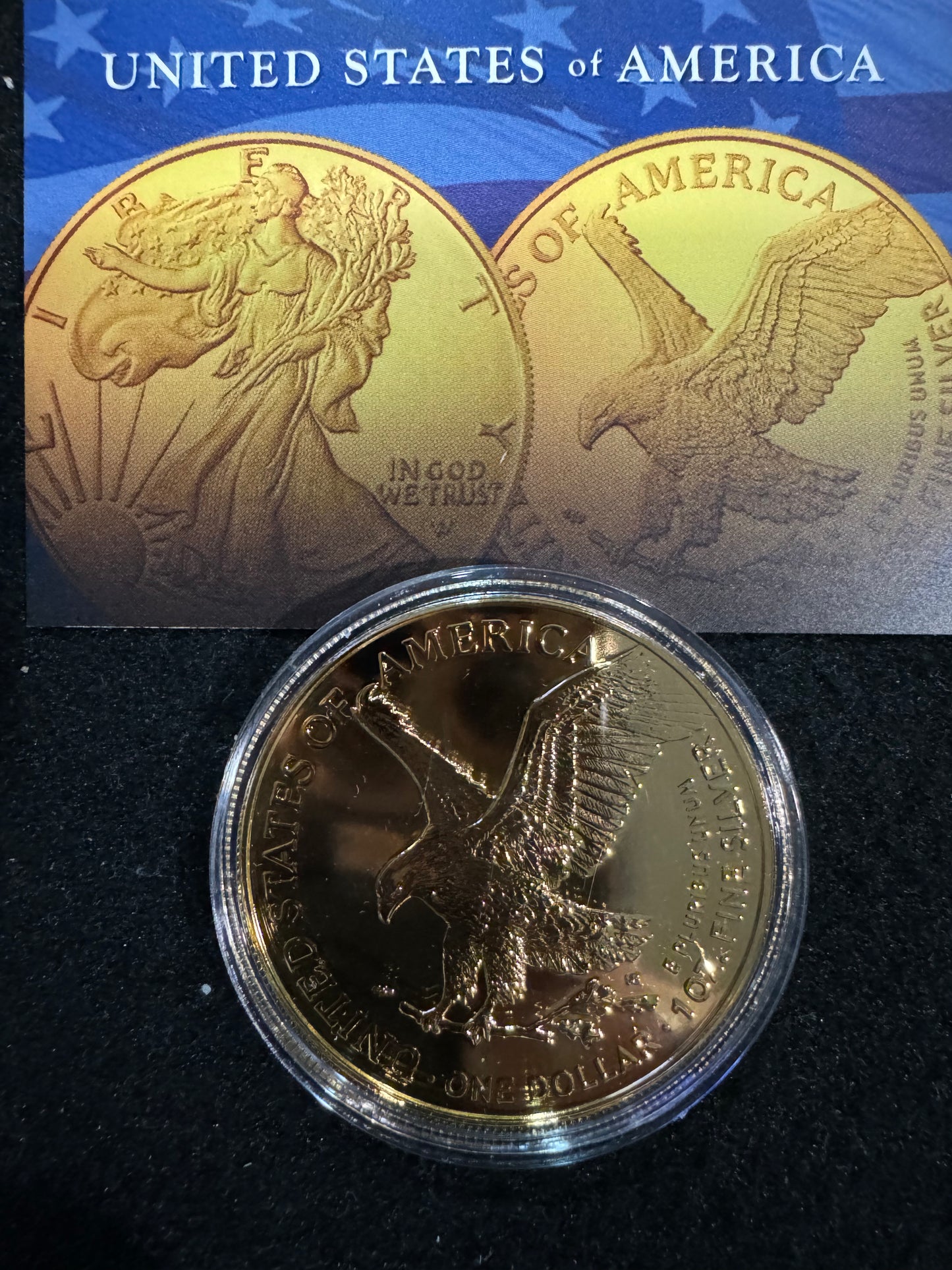 2024 American Eagle Lady Liberty Gold 1oz .999 Silver Coin w24k Gold Gilding