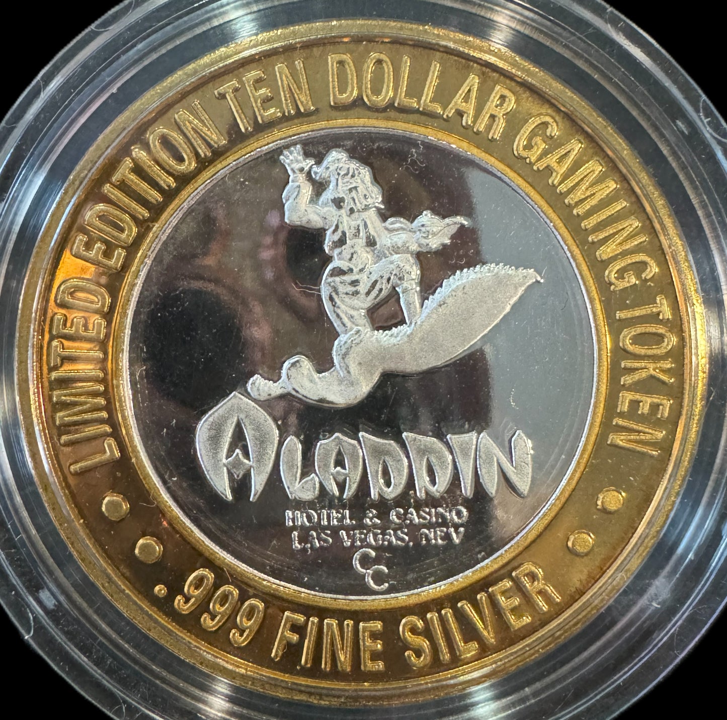 Gaming Token Las Vegas Aladdin Casino Silver Coin