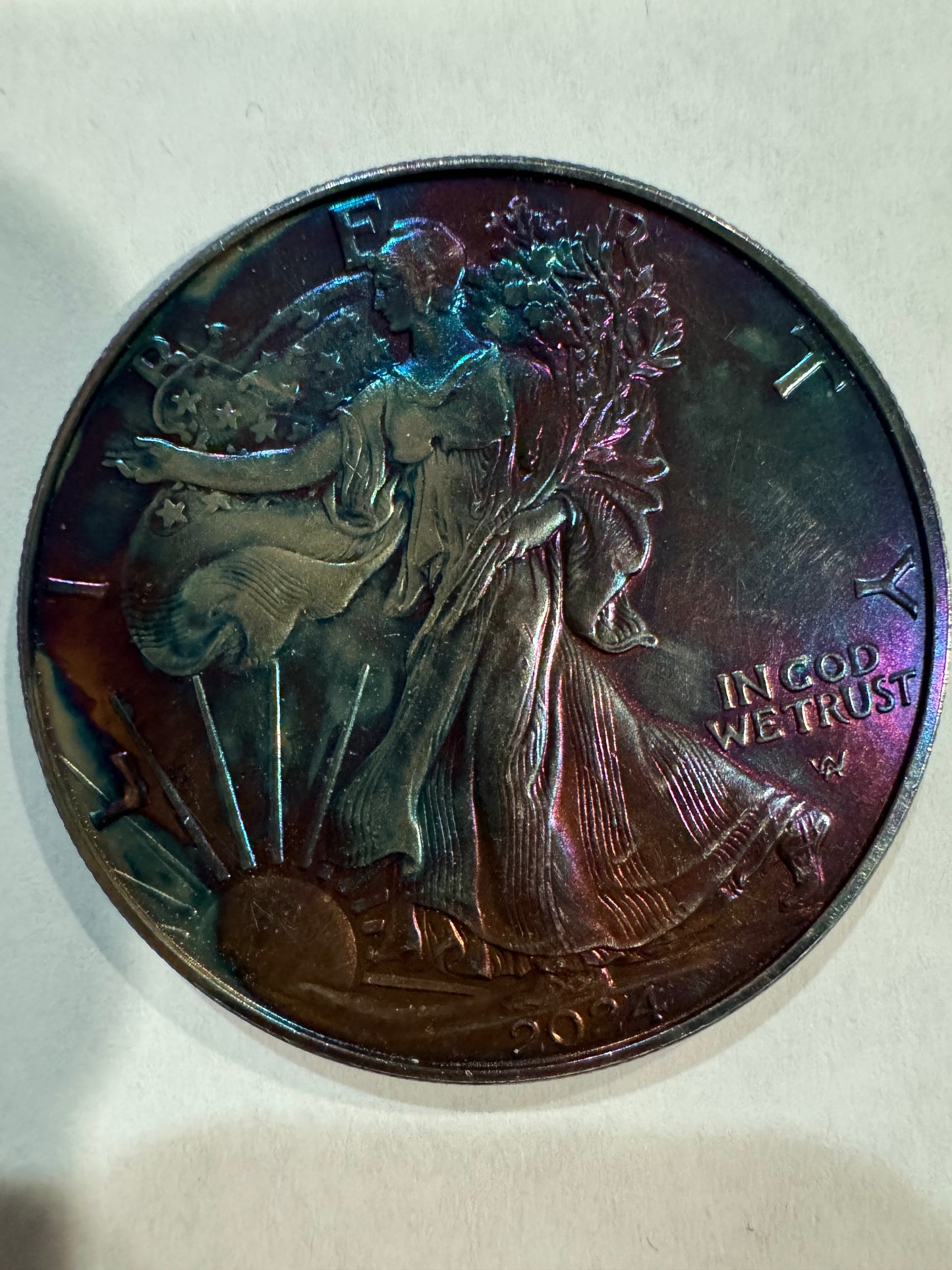 2024 American Eagle Lady Liberty Monster Toned 1oz .999 Silver Coin