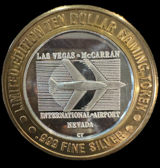 Gaming Token Las Vegas McCarran Airport Silver Coin