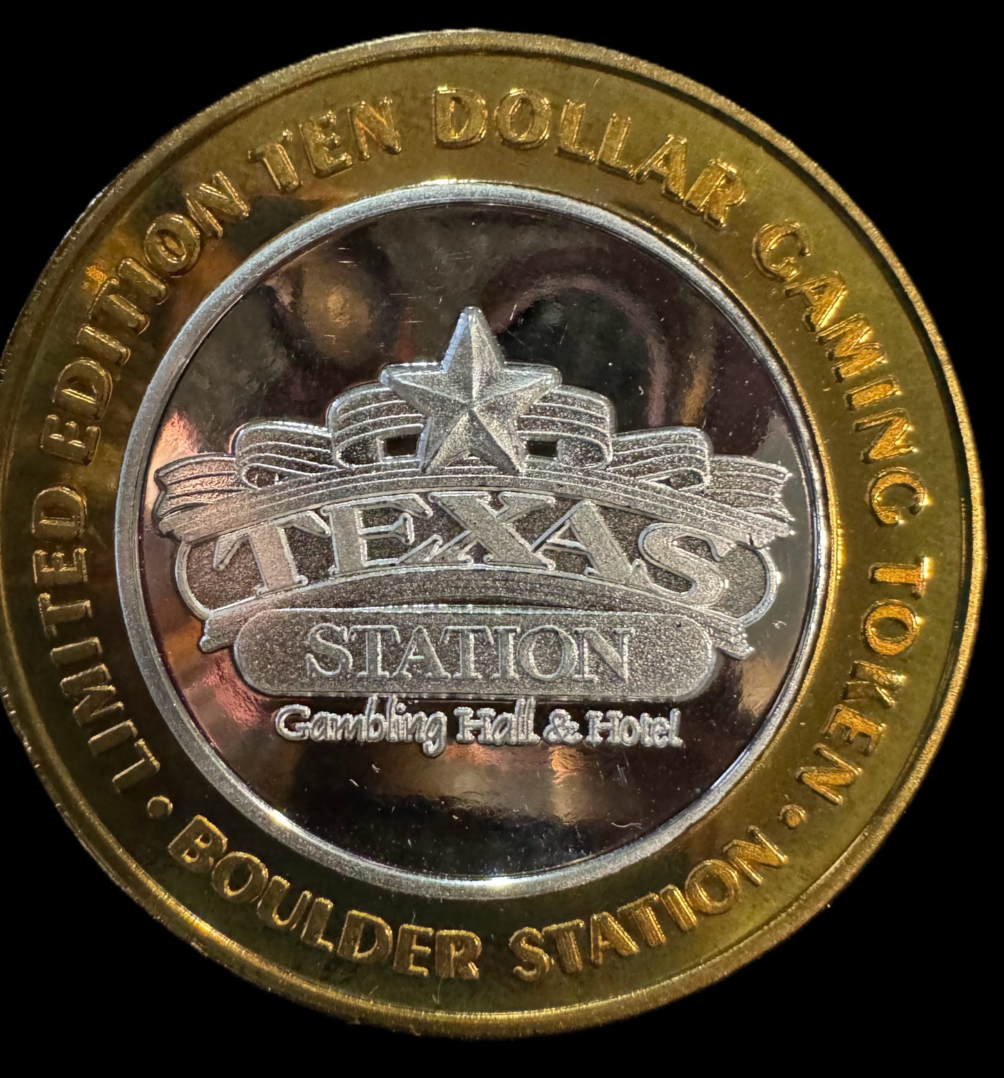 Gaming Token Las Vegas Boulder/Texas Station Casino Silver Coin