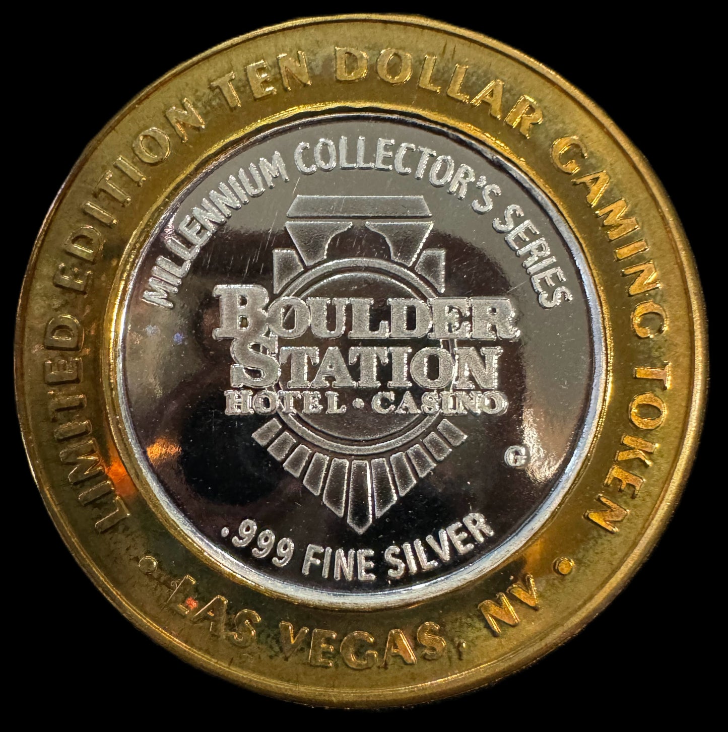 Gaming Token Las Vegas Boulder/Texas Station Casino Silver Coin