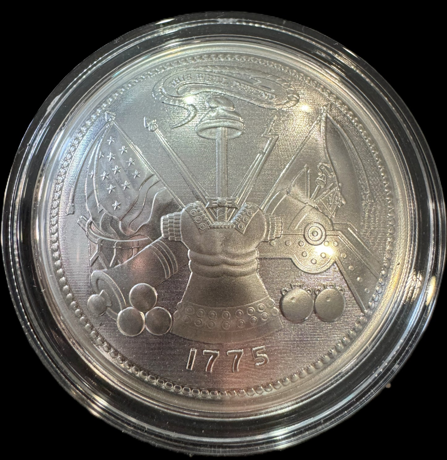 1775 US Army Curved Convex 1 oz .999 Silver Coin