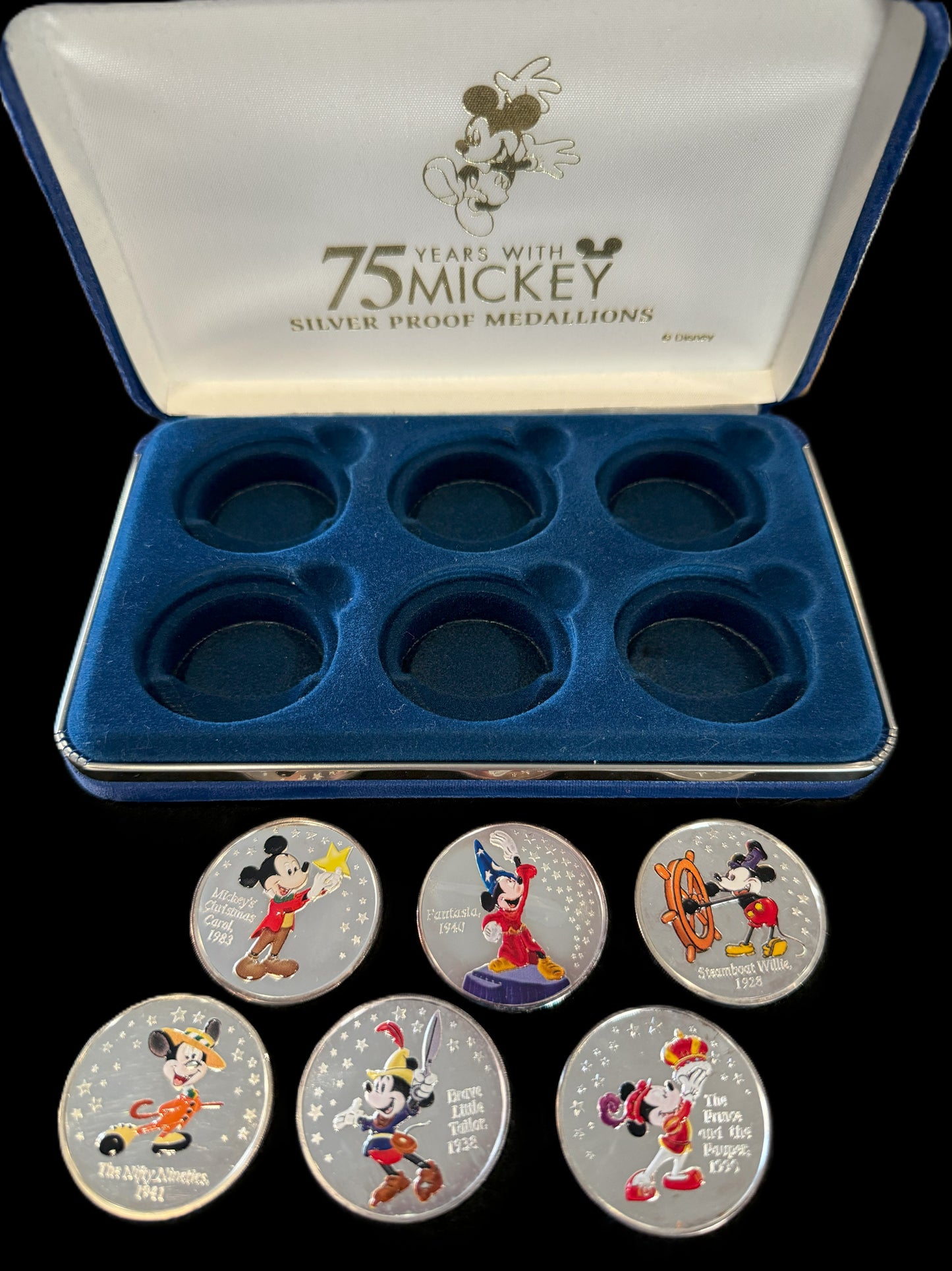 Disney 75 Years with Mickey Colorized 6 - 1 oz .999 Silver Coin #k418