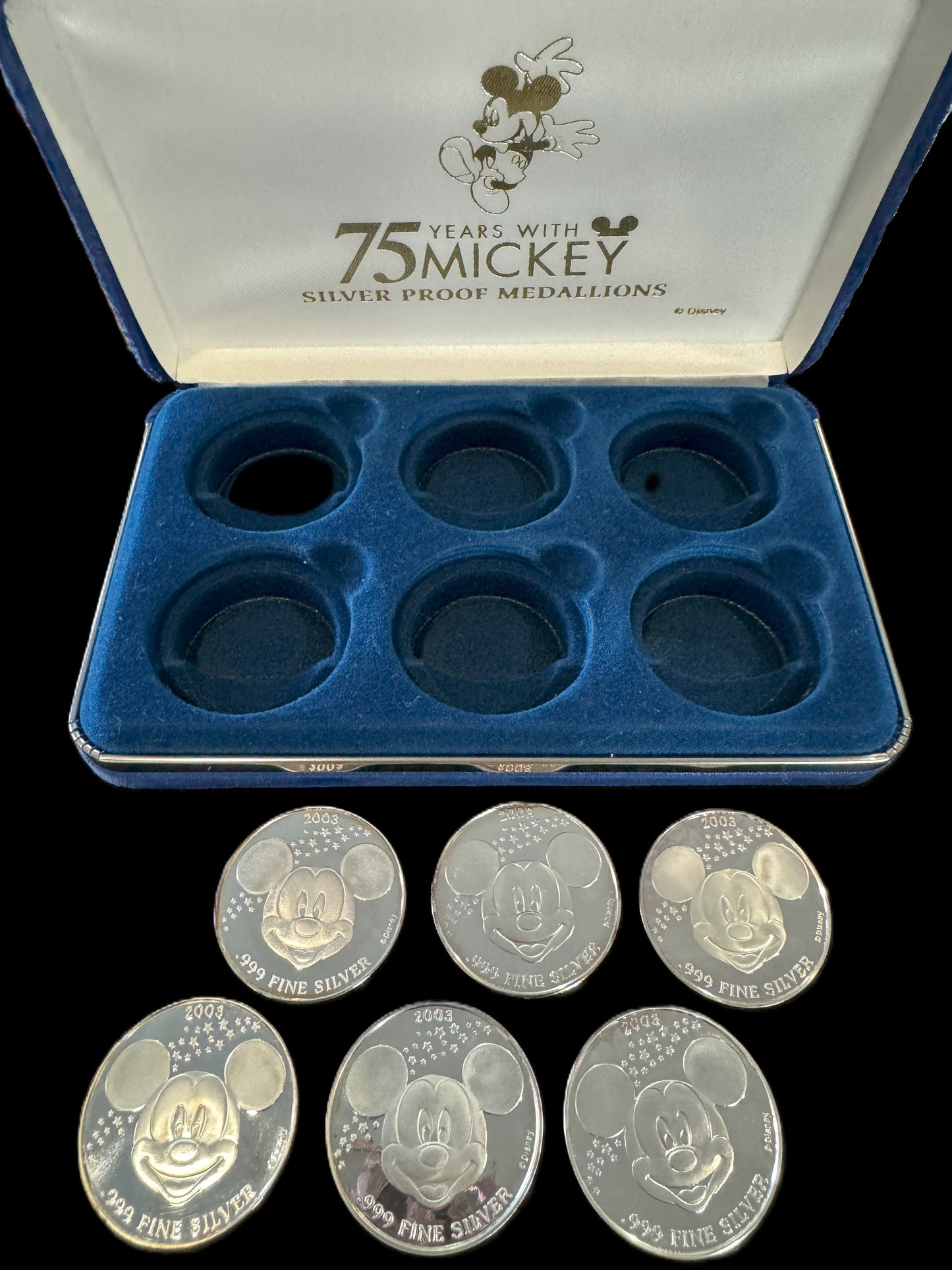 Disney 75 Years with Mickey Colorized 6 - 1 oz .999 Silver Coin #k418