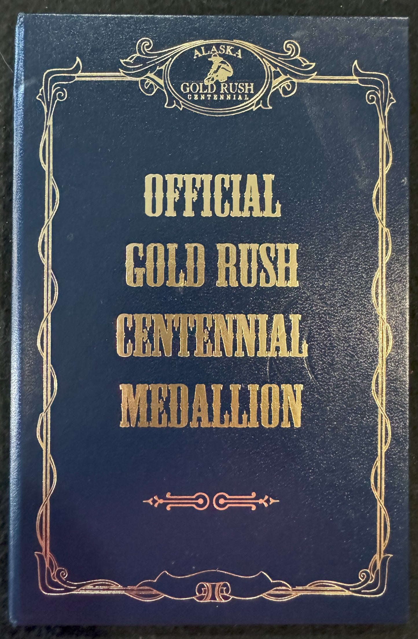 1997 Alaska Gold Rush 100th Anniversary 1 oz .999 Silver Coin w/24K Gold Relief