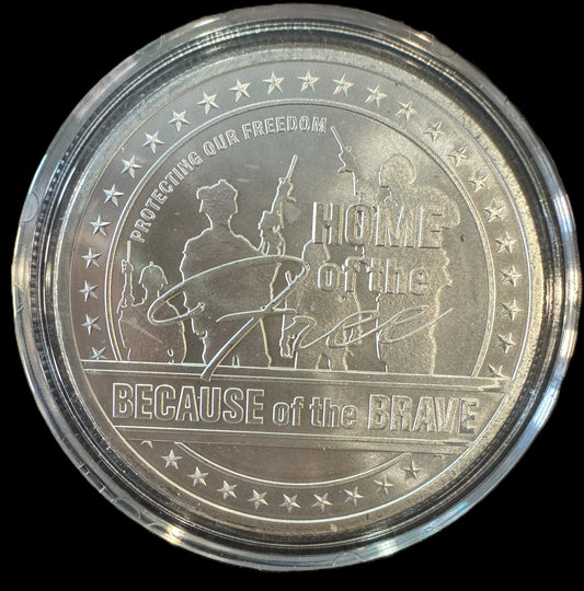 2020 Home of the Free Because Of The Brave 1 oz .999 Silver Coin