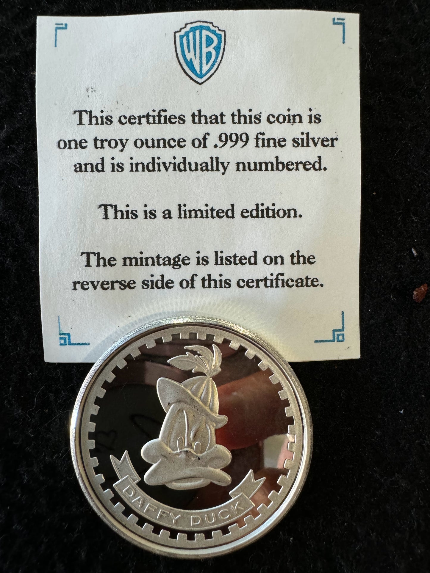 1991 Bugs Bunny Robin Hood Daffy Duck Collector’s Edition 1oz .999 Silver Coin