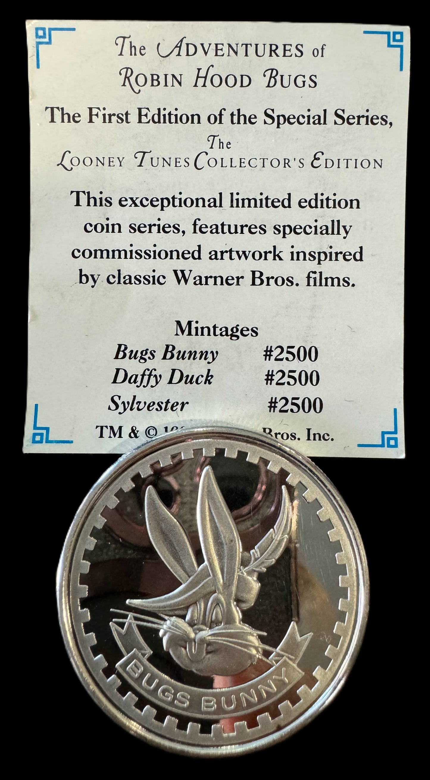 1991 Bugs Bunny Robin Hood Collector’s Edition 1oz .999 Silver Coin