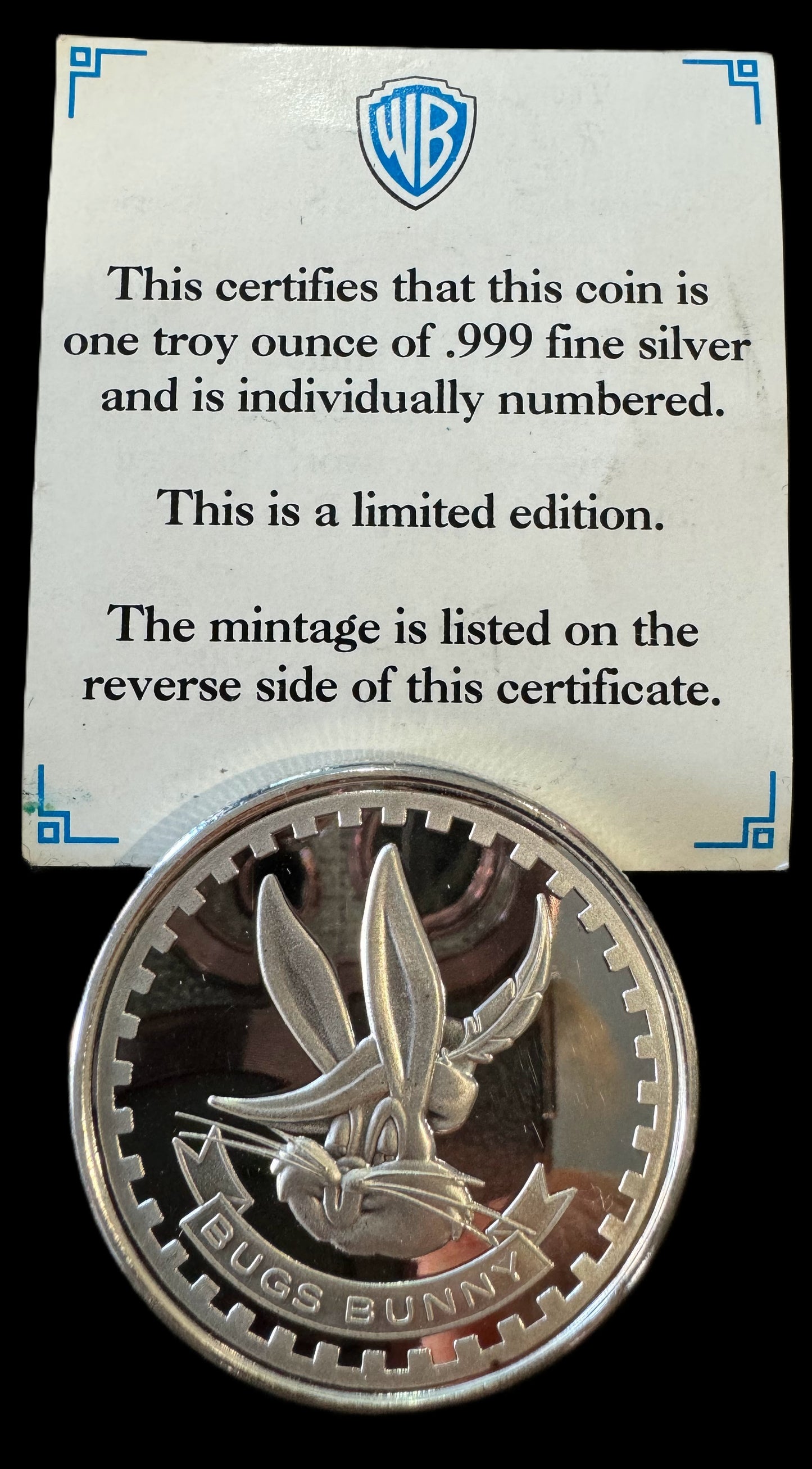 1991 Bugs Bunny Robin Hood Collector’s Edition 1oz .999 Silver Coin