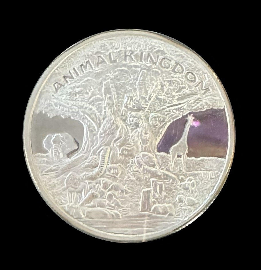 1998 Disney Animal Kingdom Opening 1 oz .999 Silver Coin