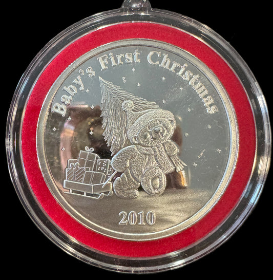2010 Baby’s First Christmas 1 oz .999 Silver Coin