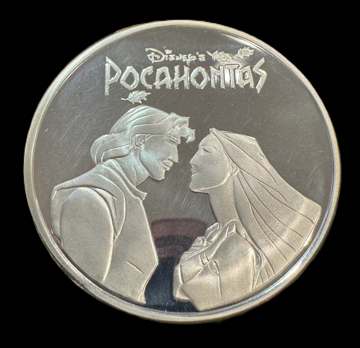 1995 Disney Pocahontas 1 oz .999 Silver Coin COA #00236
