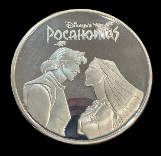 1995 Disney Pocahontas 1 oz .999 Silver Coin COA #00236