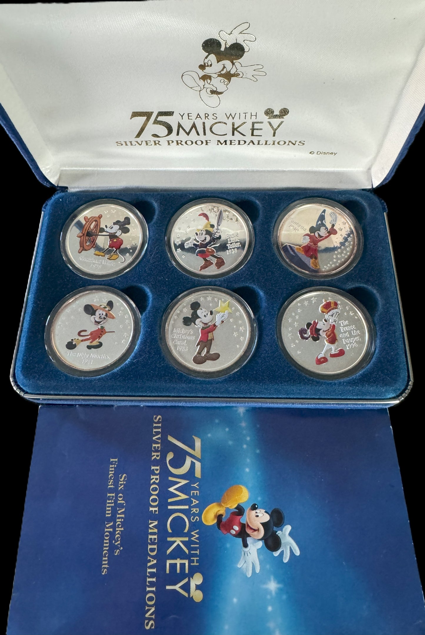 Disney 75 Years with Mickey Colorized 6 - 1 oz .999 Silver Coin #k418