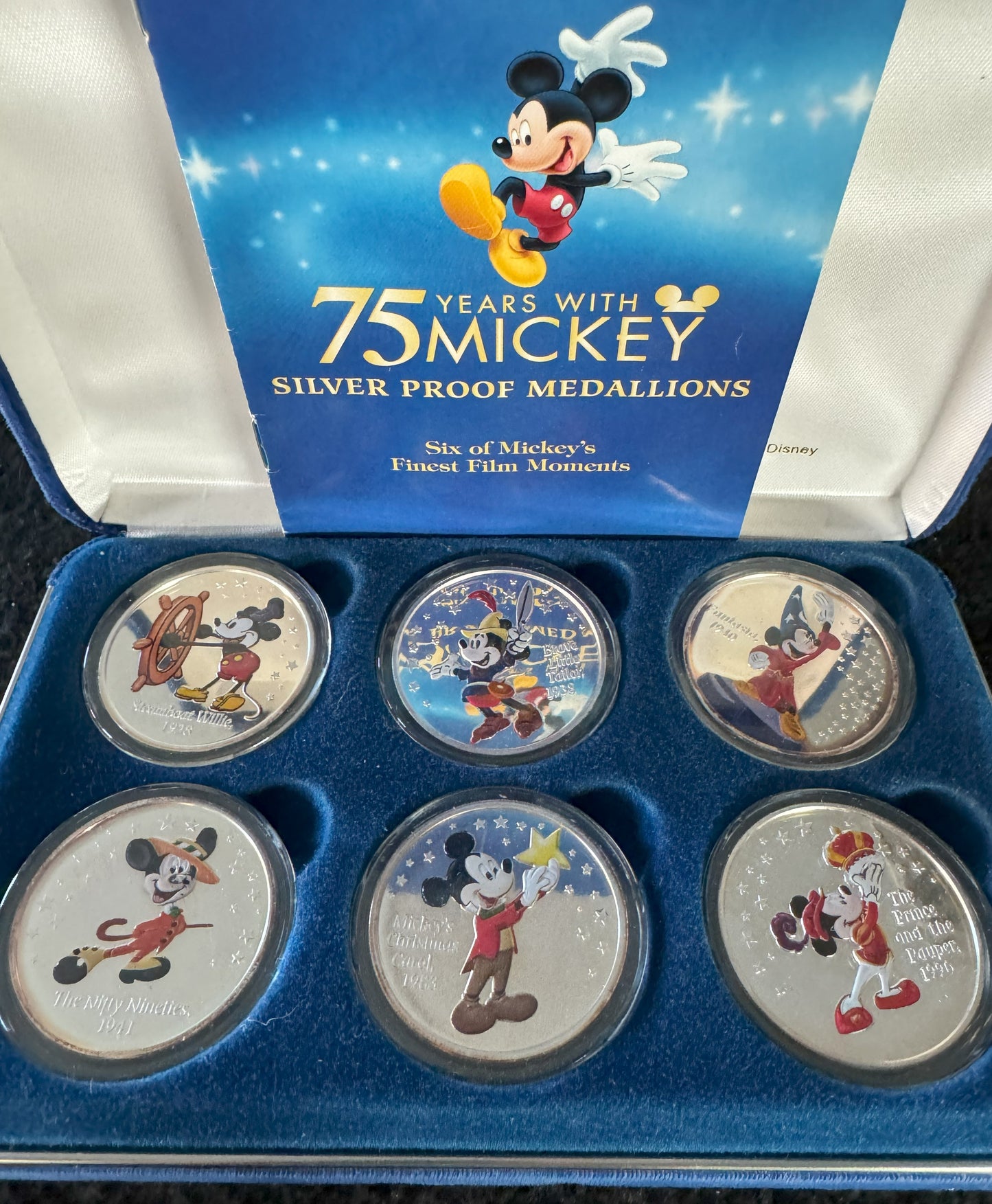 Disney 75 Years with Mickey Colorized 6 - 1 oz .999 Silver Coin #k418