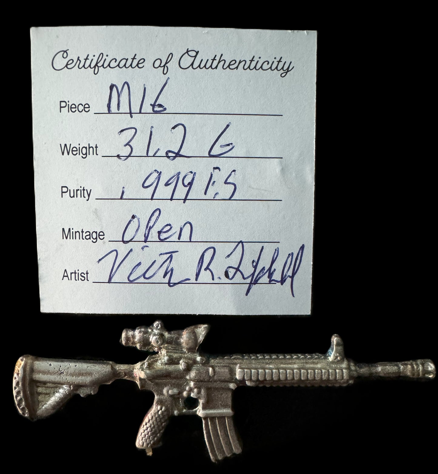 M-16 1 oz .999 Silver