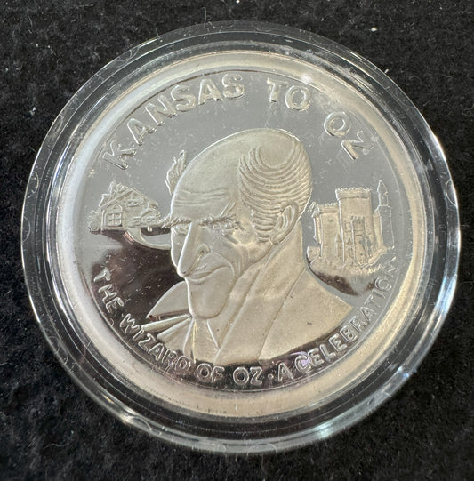 1989 Wizard of OZ - Wizard of Emerald City 1 oz Silver Coin