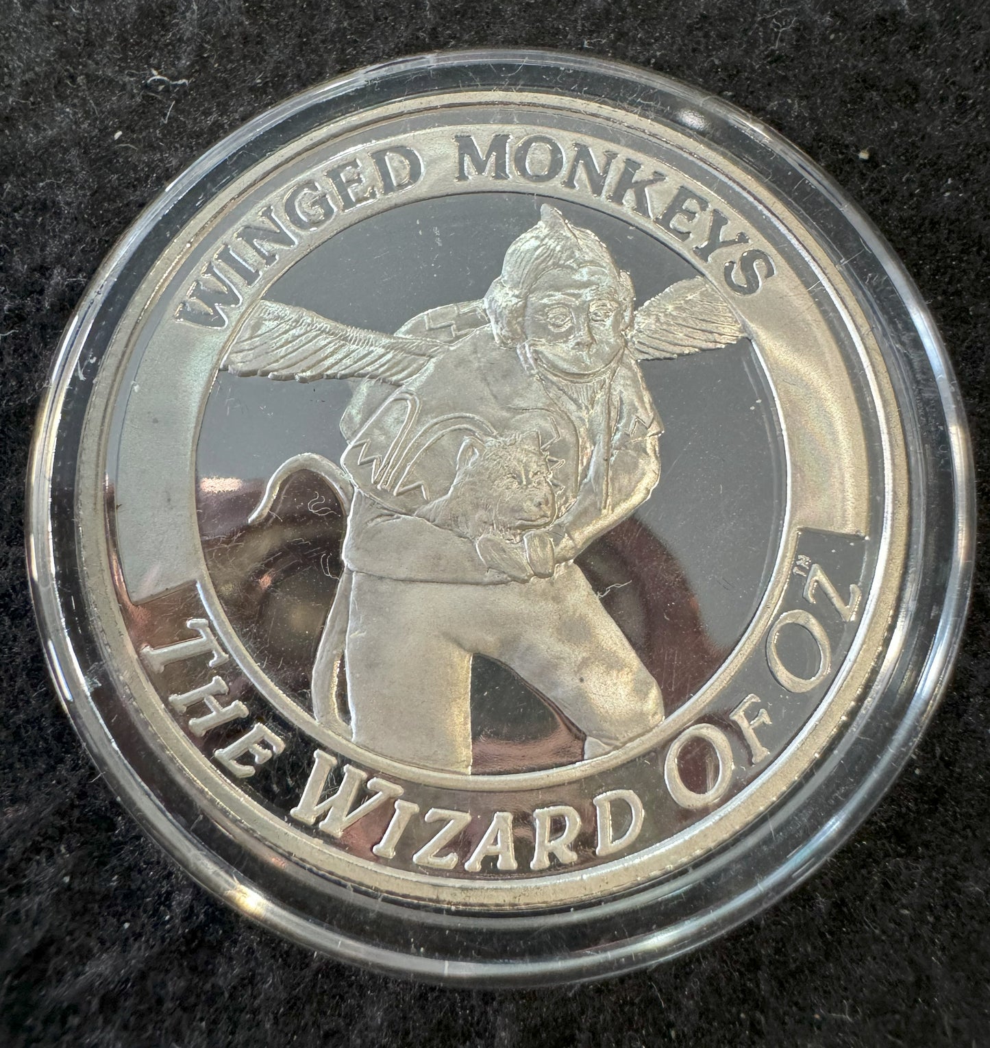 1989 Wizard of OZ 50th Anniversary Winged Monkeys 1 oz Silver Coin